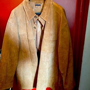 EUC MENS 3xBig TAN SUEDE SHIRT